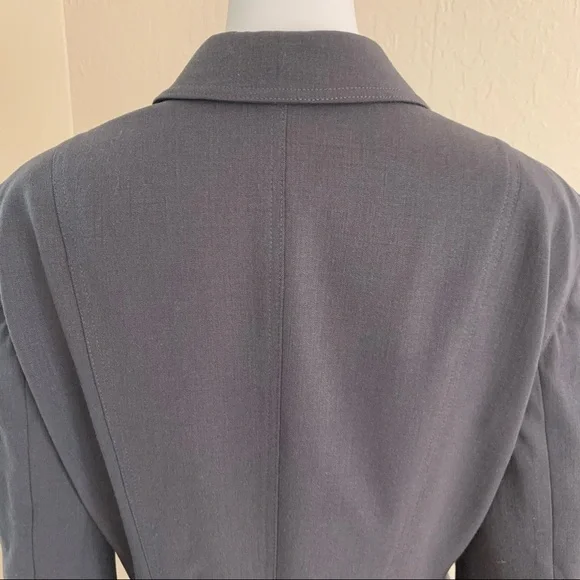GIORGIO ARMANI Le Collezioni Wool Stretch 5 Button Blazer Jacket Grey Career 10 - Picture 12 of 15